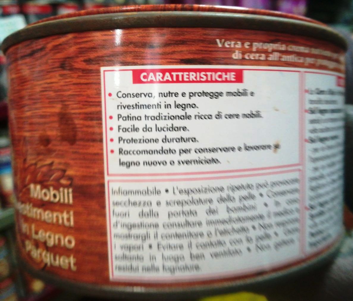 Cera d`api in patina effetto rovere scuro 500 ml